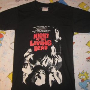Vintage 1980s Night Of The Living Dead horror movie t-shirt