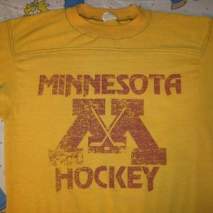 vintage 1970's MN Hockey jersey t-shirt, soft and thin