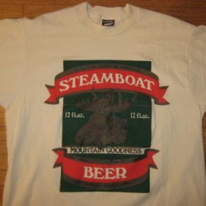 Vintage Late 1980's Steamboat Beer moose t-shirt, XL