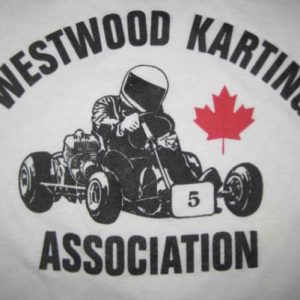 Vintage 1980's Canadian kart racing raglan t-shirt, L XL