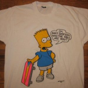 Vintage 1990 Bart Simpson t-shirt, L-XL, The Simpsons