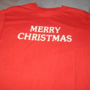 Vintage 1980's Merry Christmas t-shirt, super soft and thin