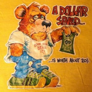 Vintage 1970's broke bear iron-on t-shirt