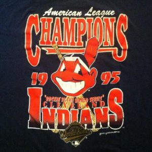 Vintage 1995 Cleveland Indians World Series baseball t-shirt