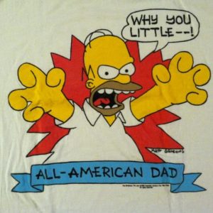 Vintage 1990 Homer Simpson The Simpsons TV show t-shirt