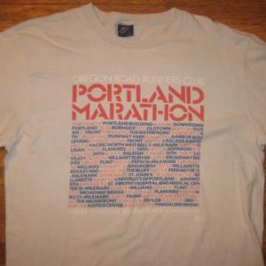 Vintage 1984 Nike blue tag t-shirt, Portland marathon, LS