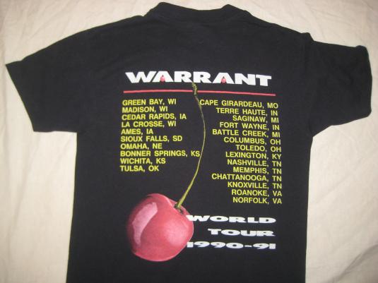 Vintage 1990 Warrant Cherry Pie t-shirt