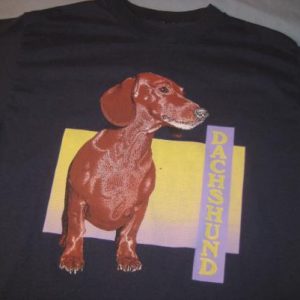 Vintage 1980's cute dachshund dog t-shirt