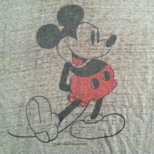 Vintage 1970's Mickey Mouse PAPER THIN ringer t-shirt