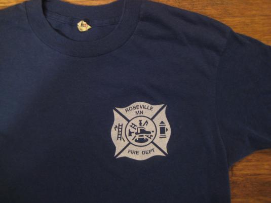 Vintage 1980s Roseville fire department t-shirt Screen Stars