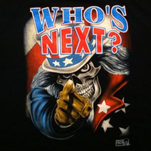 Vintage 1990's 3D Emblem skeleton Uncle Sam t-shirt