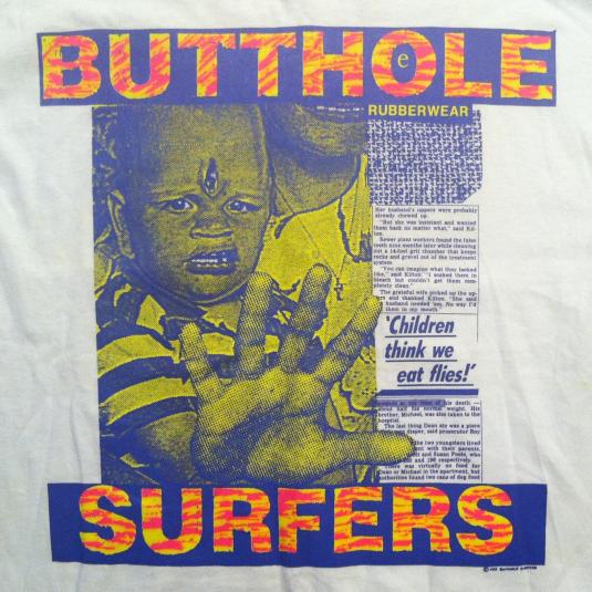Rare Butthole Surfers Vintage Style T-Shirt - Heavy Cotton White, Unisex, Short Sleeve AC083