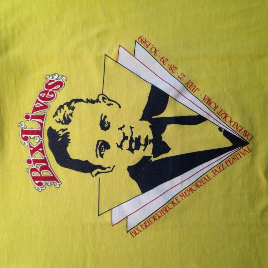 Vintage 1989 Bix Beiderbecke Jazz Festival t-shirt