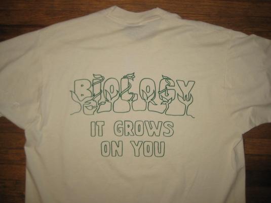 Vintage Late 1980's nerdy biology t-shirt, XL