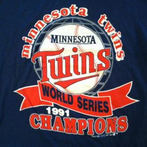 Vintage 1991 Minnesota Twins World Series baseball t-shirt