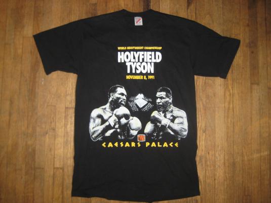 Vintage 1991 Tyson vs Holyfield boxing match t-shirt, large Defunkd