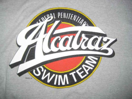 Vintage 1980s Alcatraz Swim Team ringer t-shirt, M L
