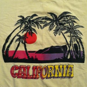 Vintage Cute 1980's California palm trees t-shirt