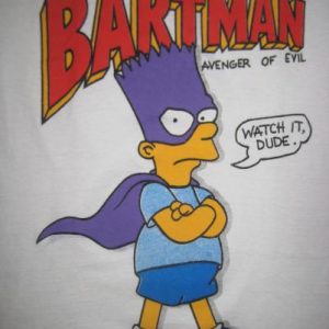 Vintage 1989-1990 Bartman t-shirt, small, The Simpsons