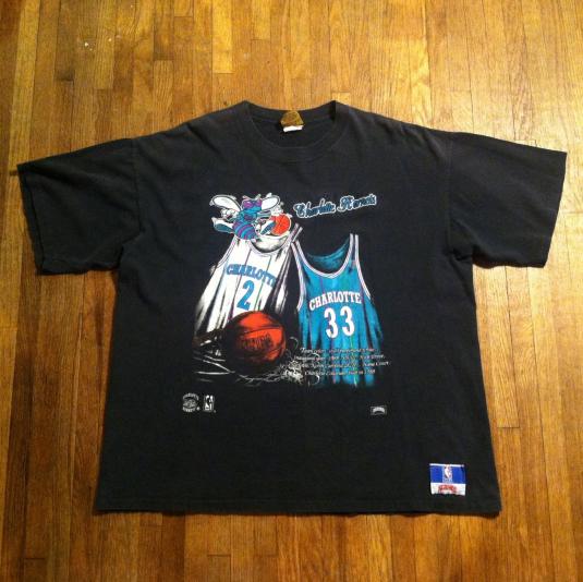 Vintage Charlotte Hornets Mourning Johnson jerseys t-shirt | Defunkd