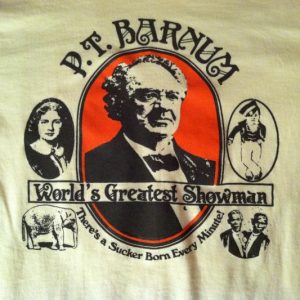 Vintage 1980's PT Barnum circus sideshow t-shirt