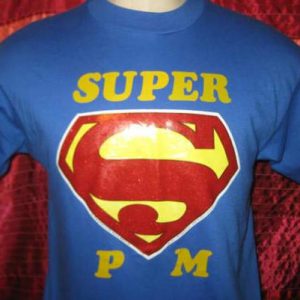 Vintage 1980's Super Man iron-on t-shirt, M L