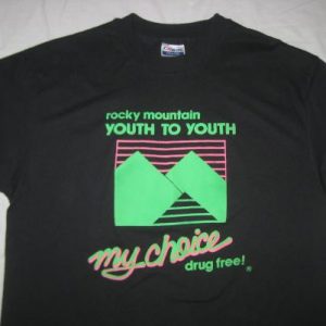 Vintage 1980's "drug free" DARE style t-shirt