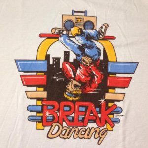 Vintage 1980's Break Dancing hip hop t-shirt