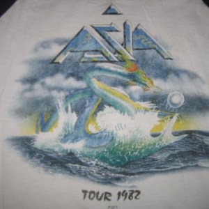 Vintage 1982 Asia raglan rock concert t-shirt