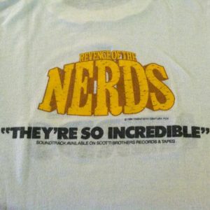 Vintage 1984 Revenge of the Nerds movie soundtrack t-shirt