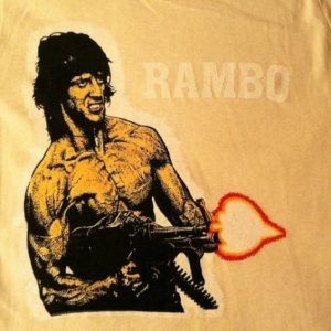 Vintage 1980's lady's Rambo movie t-shirt