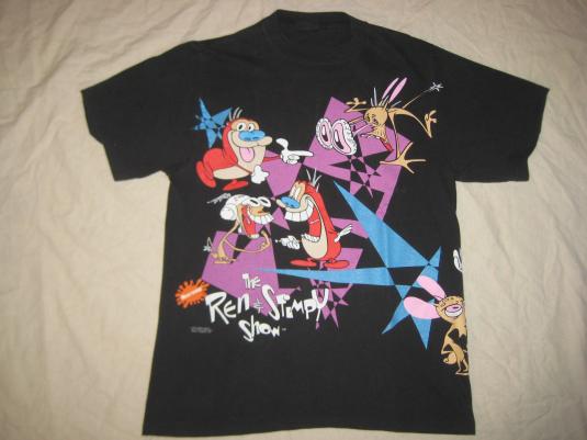 Vintage 1990s Ren and Stimpy t-shirt, L