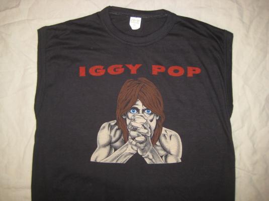 Original vintage deadstock 1982 Iggy Pop t-shirt, L XL