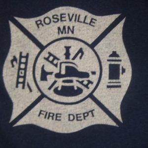 Vintage 1980s Roseville fire department t-shirt Screen Stars