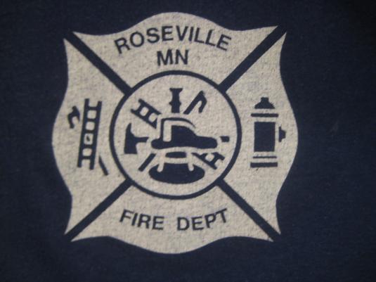Vintage 1980s Roseville fire department t-shirt Screen Stars