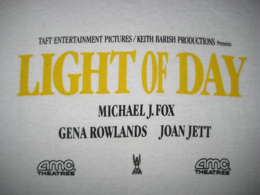 Vintage 1987 Light of Day movie promo ringer t-shirt