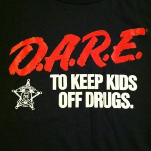 Vintage 1993 DARE druggie stoner pot t-shirt