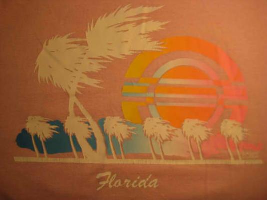 Vintage 1980’s Florida iron-on t-shirt, L XL, soft and thin