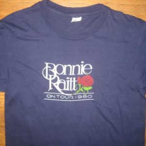 Vintage 1980 Bonnie Raitt concert tour t-shirt, S-M