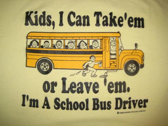 Vintage 1980s School bus driver t-shirt, XL
