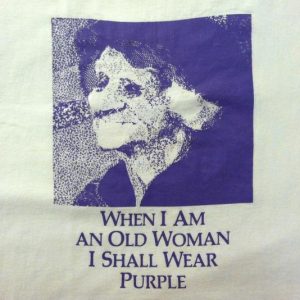 Vintage 1980's Jenny Joseph Warning poem t-shirt