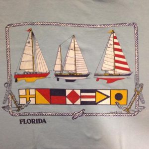 Vintage 1970's-1980's Florida sailing t-shirt