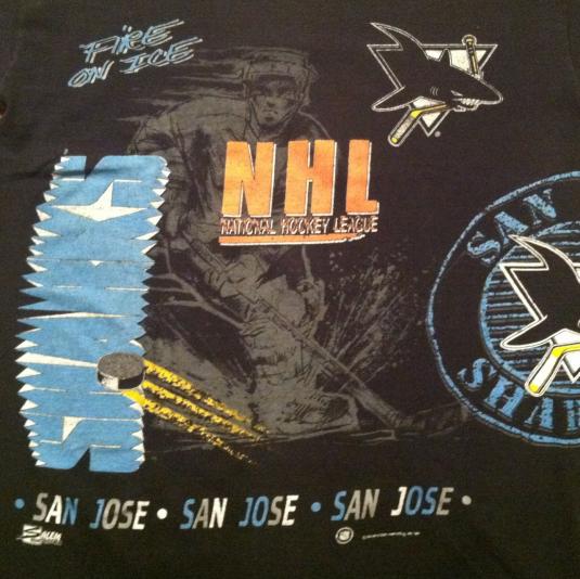 San Jose Sharks Logo7 1991 Jersey Tee Large