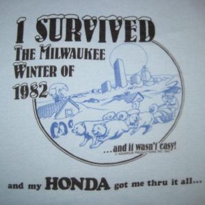 Vintage 1982 Milwaukee winter t-shirt, soft and thin, L-XL