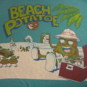Vintage 1980's t-shirt "Beach Potatoe", soft and thin, XL