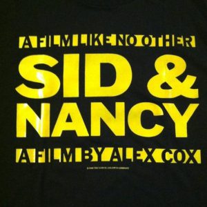 Vintage 1986 Sid and Nancy punk Sex Pistols movie t-shirt