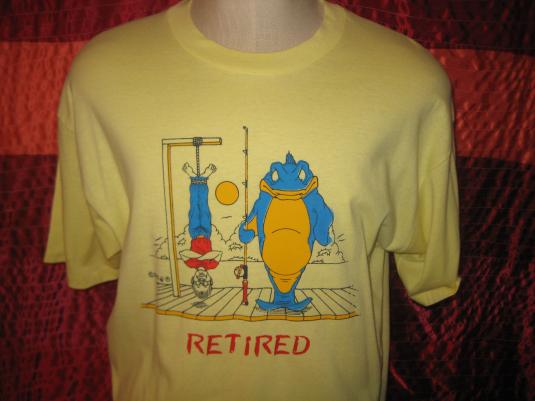 Vintage 1980’s retired fishing t-shirt, soft and thin, XL