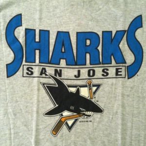Vintage deadstock with tags San Jose Sharks hockey t-shirt