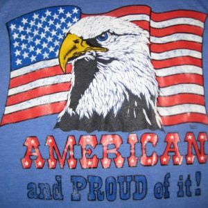 Vintage 1980's American pride t-shirt, L XL, soft and thin