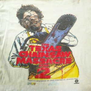 Vintage 1986 TEXAS CHAINSAW MASSACRE 2 horror movie t-shirt
